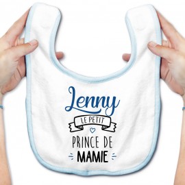 Bavoir bébé personnalisé " prénom " le petit prince de mamie