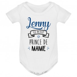 Body bébé personnalisé " prénom " le petit prince de mamie