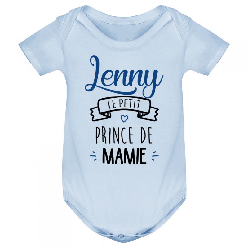 Body bébé personnalisé " prénom " le petit prince de mamie