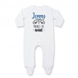 Pyjama bébé personnalisé " prénom " le petit prince de mamie