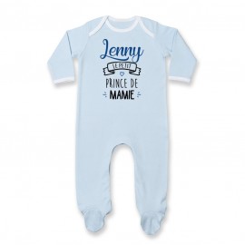 Pyjama bébé personnalisé " prénom " le petit prince de mamie