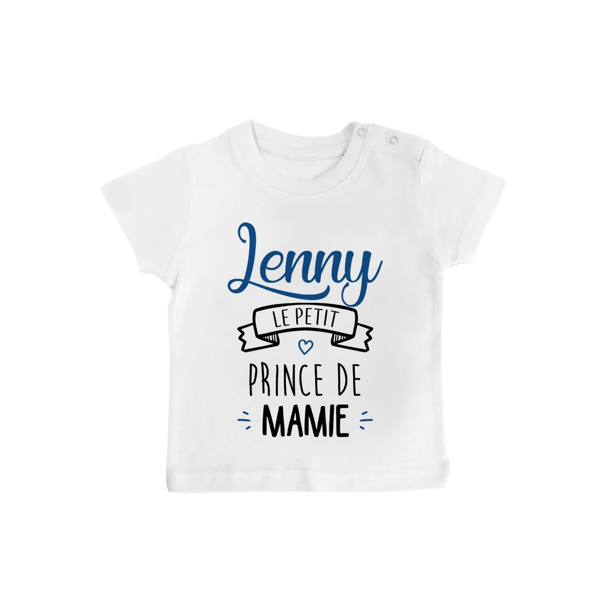 T-shirt bébé personnalisé " prénom " le petit prince de mamie