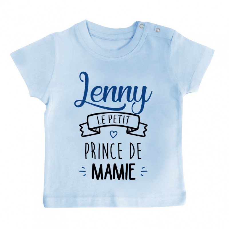 T-shirt bébé personnalisé " prénom " le petit prince de mamie