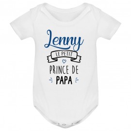 Pyjama bébé personnalisé  Prénom  la petite princesse de papy