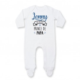 Pyjama bébé personnalisé " prénom " le petit prince de papa