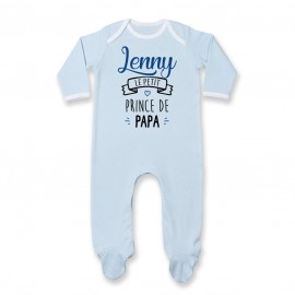 Pyjama bébé personnalisé " prénom " le petit prince de papa