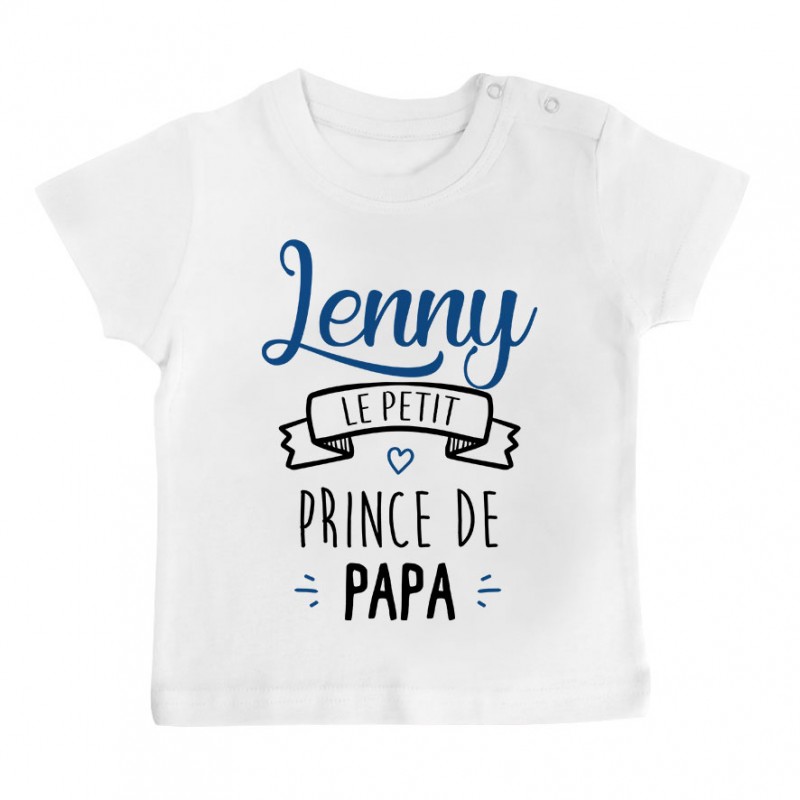 T-shirt bébé personnalisé " prénom " le petit prince de papa