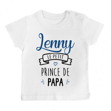 T-shirt bébé personnalisé " prénom " le petit prince de papa