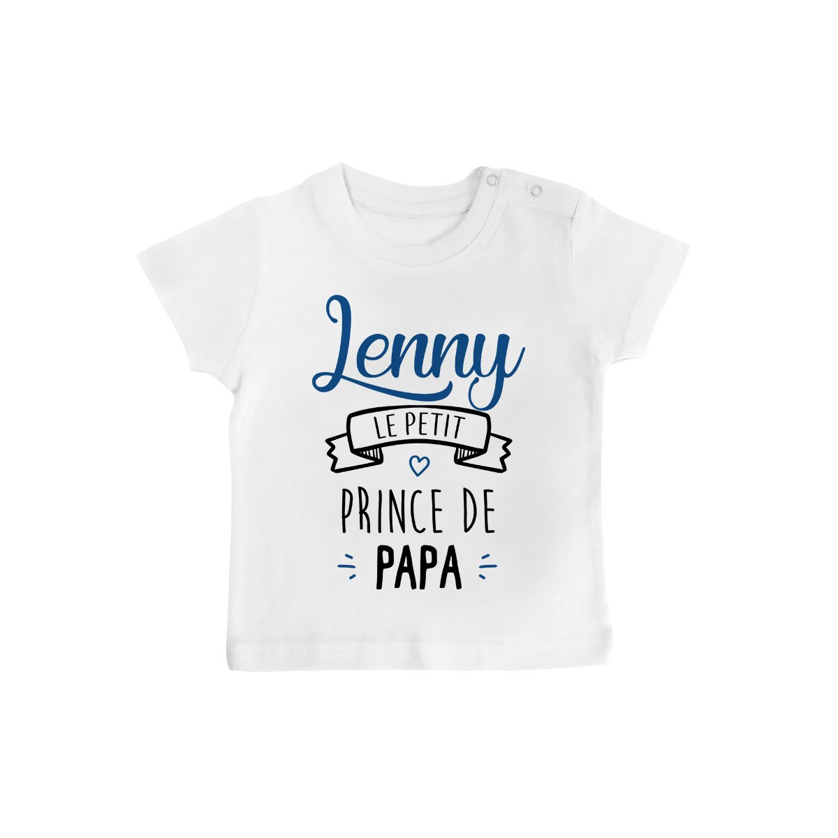 T-shirt bébé personnalisé " prénom " le petit prince de papa