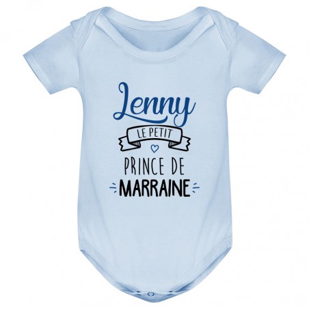 Body bébé personnalisé " prénom " le petit prince de marraine