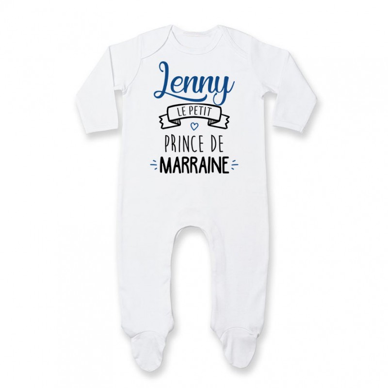 Pyjama bébé personnalisé " prénom " le petit prince de marraine