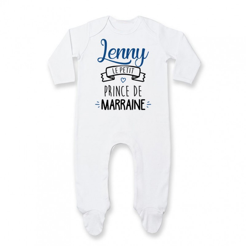 Pyjama bébé personnalisé " prénom " le petit prince de marraine Pyjama bébé personnalisé " prénom " le petit prince de marraine