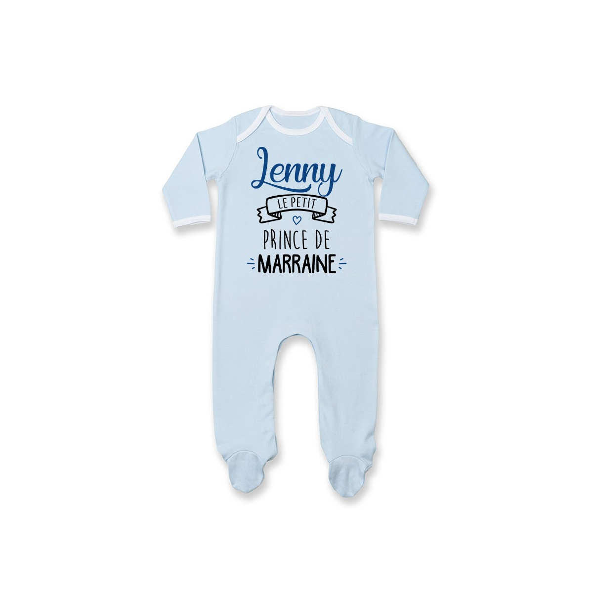 Pyjama bébé personnalisé " prénom " le petit prince de marraine