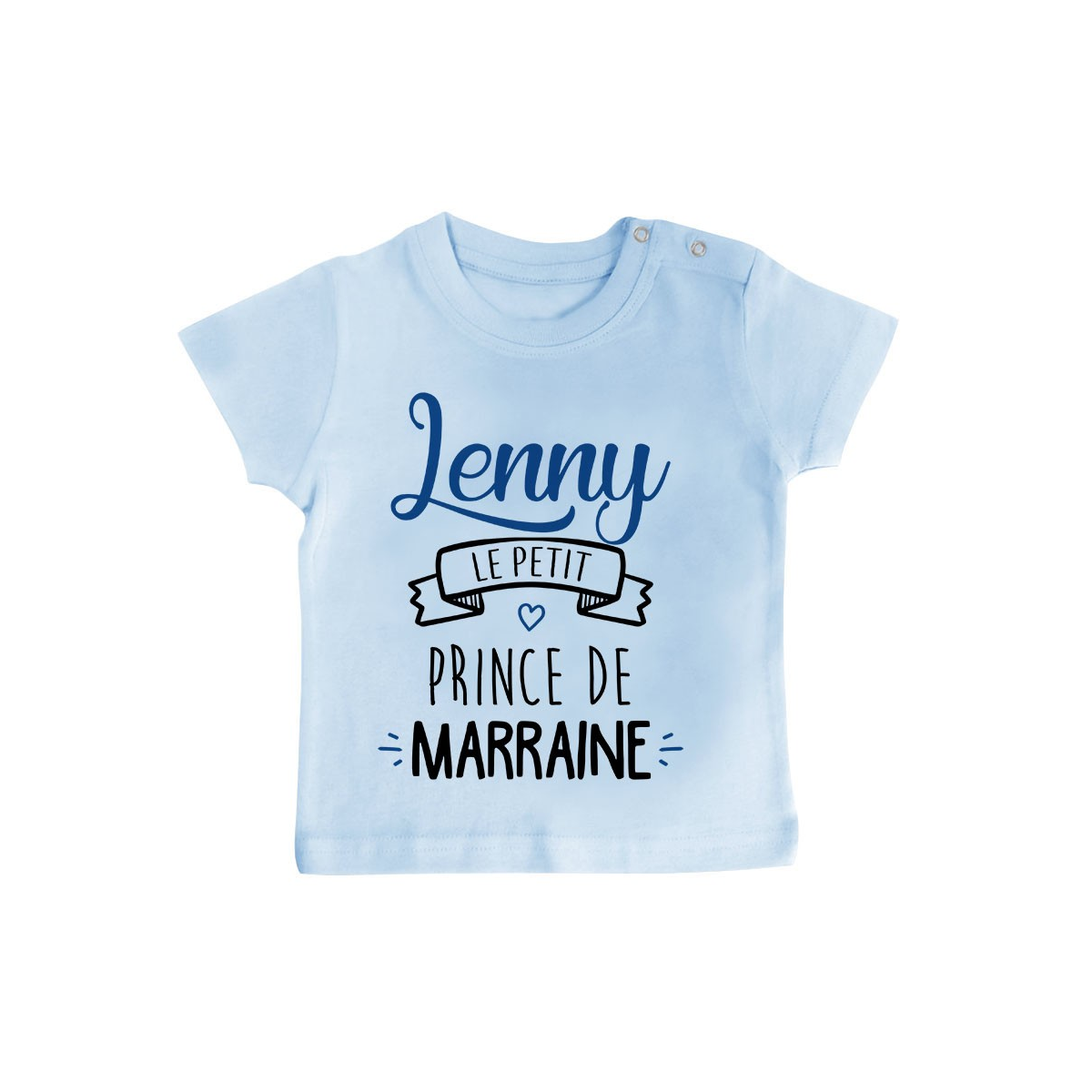 T-shirt bébé personnalisé " prénom " le petit prince de marraine