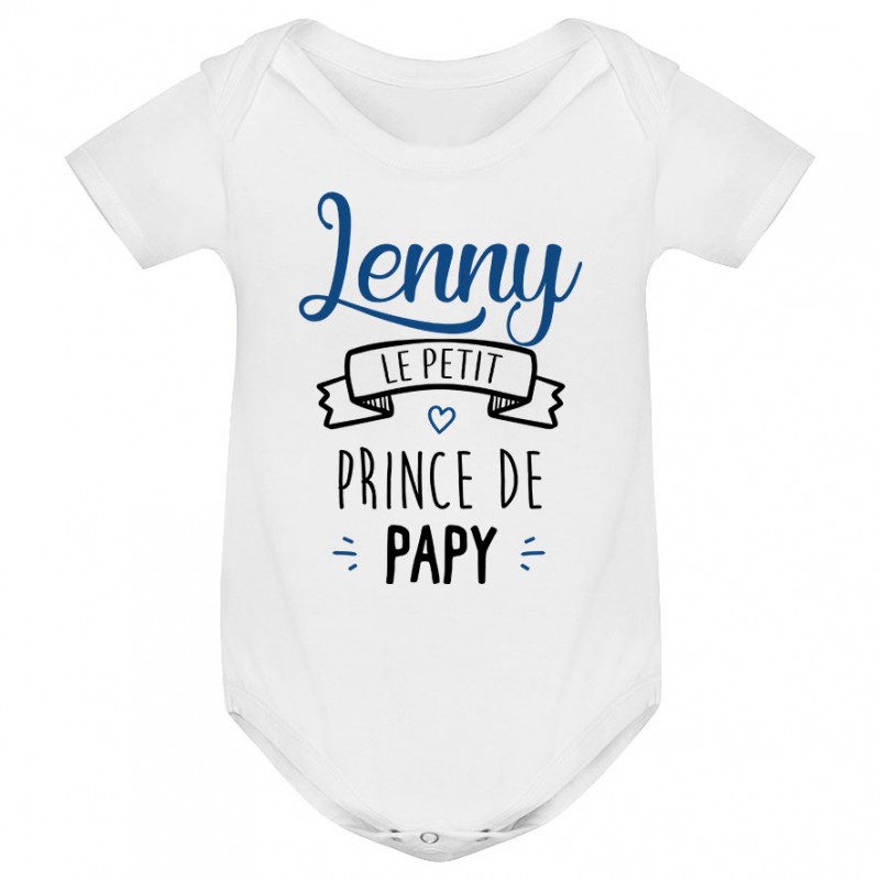 Body bébé personnalisé " prénom " le petit prince de papy