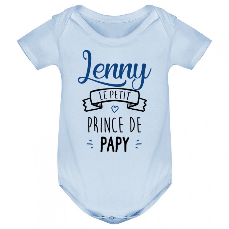 Body bébé personnalisé " prénom " le petit prince de papy Body bébé personnalisé " prénom " le petit prince de papy