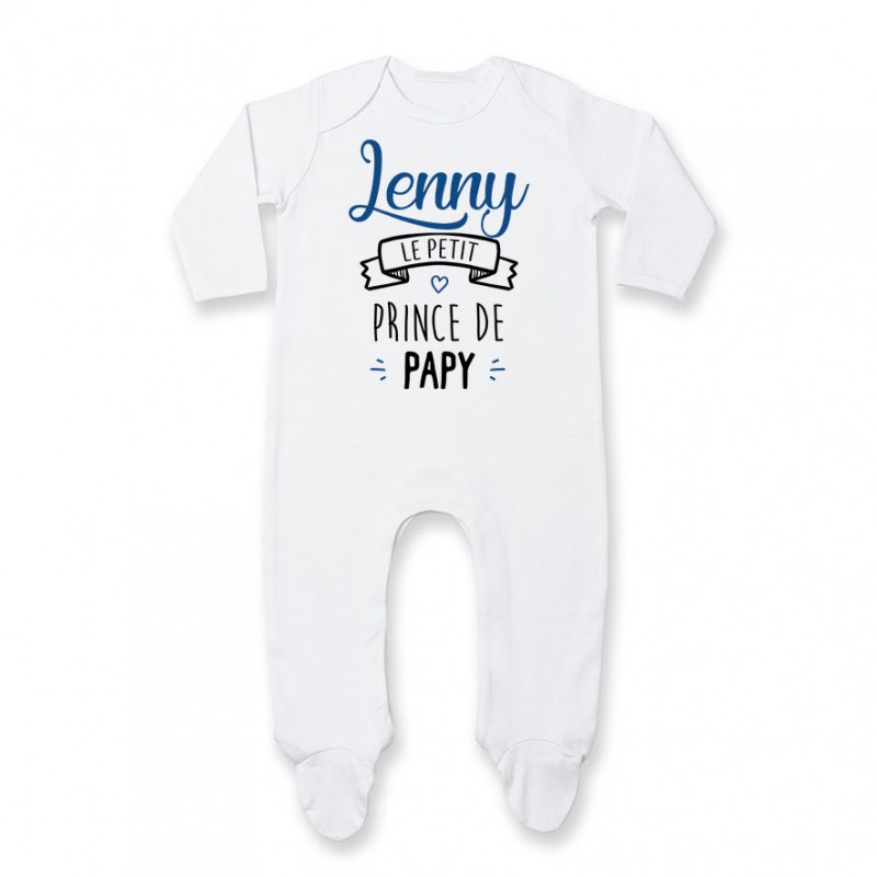 Pyjama bébé personnalisé " prénom " le petit prince de papy