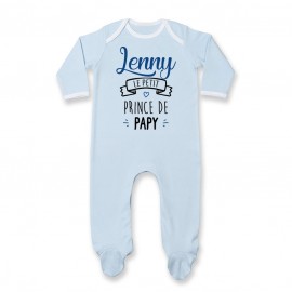 Pyjama bébé personnalisé " prénom " le petit prince de papy