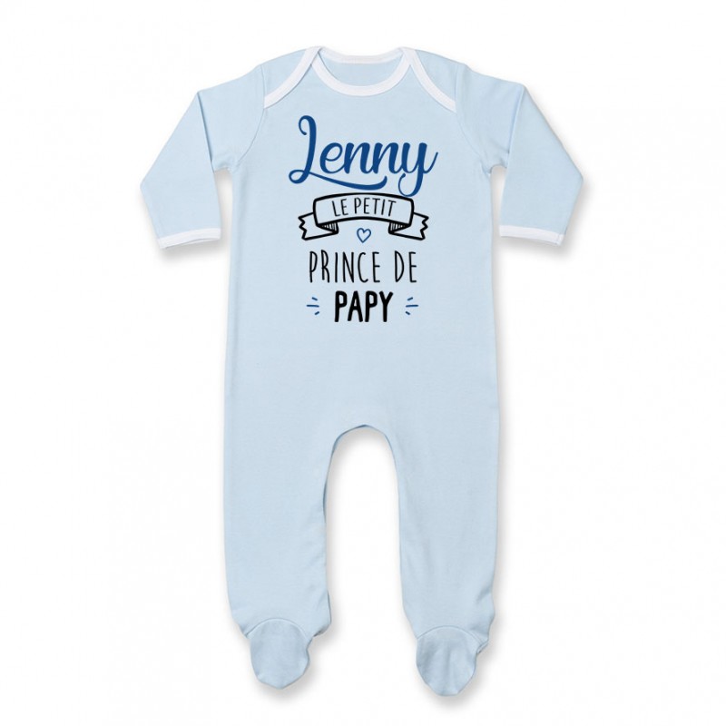 Pyjama bébé personnalisé " prénom " le petit prince de papy