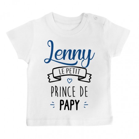 T-shirt bébé personnalisé " prénom " le petit prince de papy