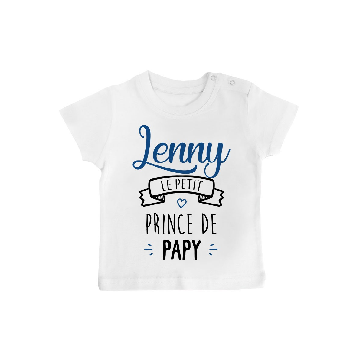 T-shirt bébé personnalisé " prénom " le petit prince de papy
