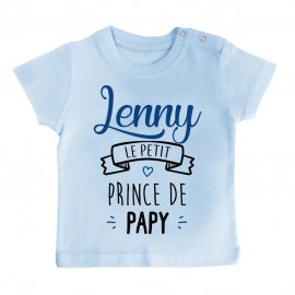 T-shirt bébé personnalisé " prénom " le petit prince de papy