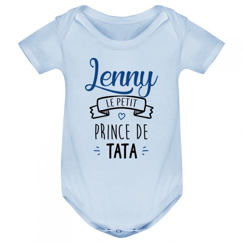 Body bébé personnalisé " prénom " le petit prince de tata Body bébé personnalisé " prénom " le petit prince de tata