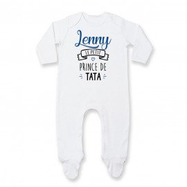 Pyjama bébé personnalisé " prénom " le petit prince de tata