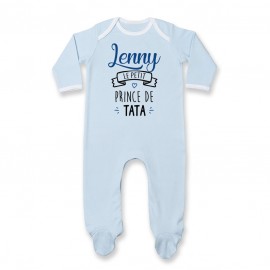 Pyjama bébé personnalisé " prénom " le petit prince de tata