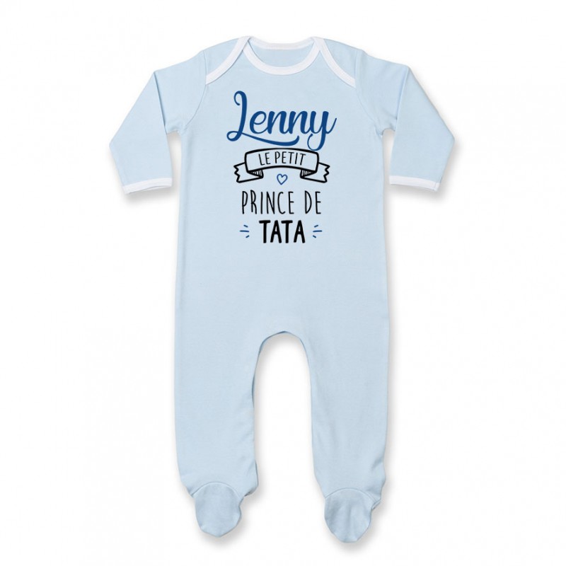 Pyjama bébé personnalisé " prénom " le petit prince de tata