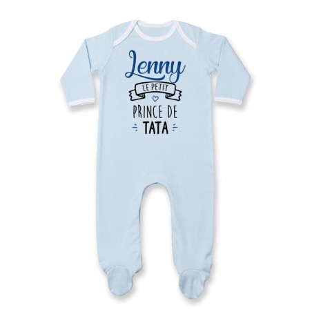 Pyjama bébé personnalisé " prénom " le petit prince de tata