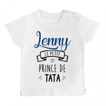 T-shirt bébé personnalisé " prénom " le petit prince de tata