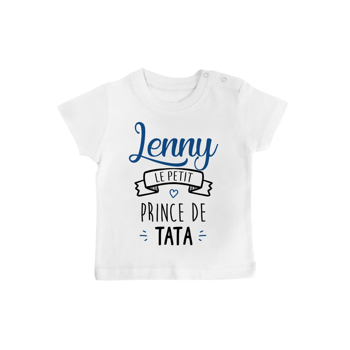 T-shirt bébé personnalisé " prénom " le petit prince de tata