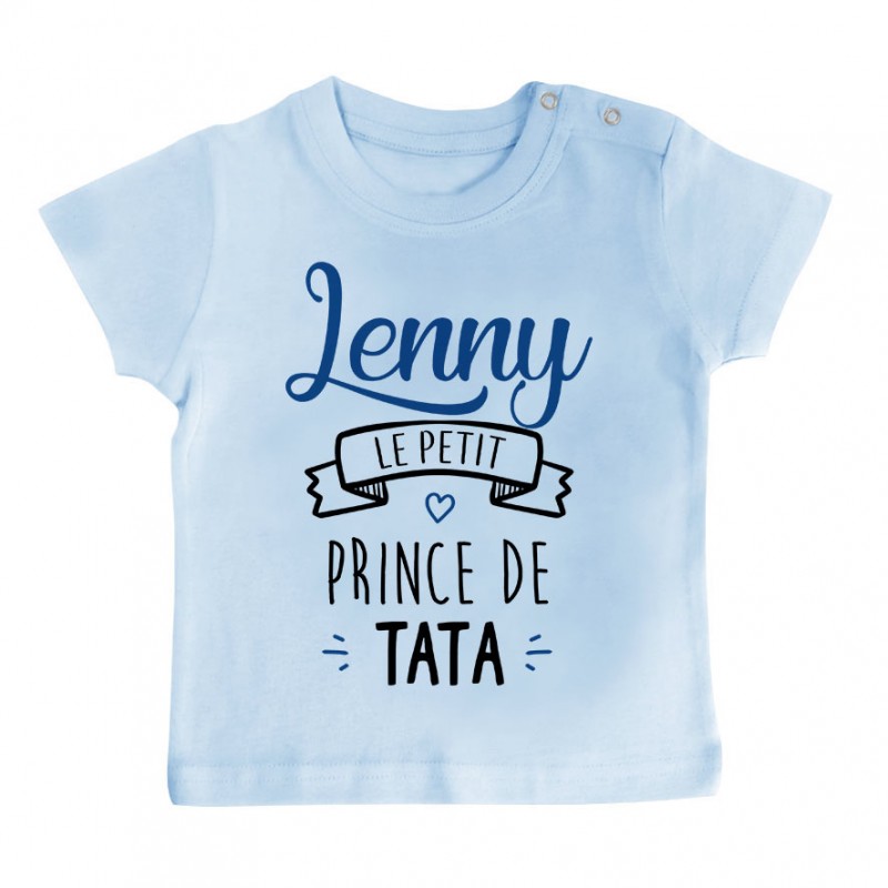 T-shirt bébé personnalisé " prénom " le petit prince de tata T-shirt bébé personnalisé " prénom " le petit prince de tata