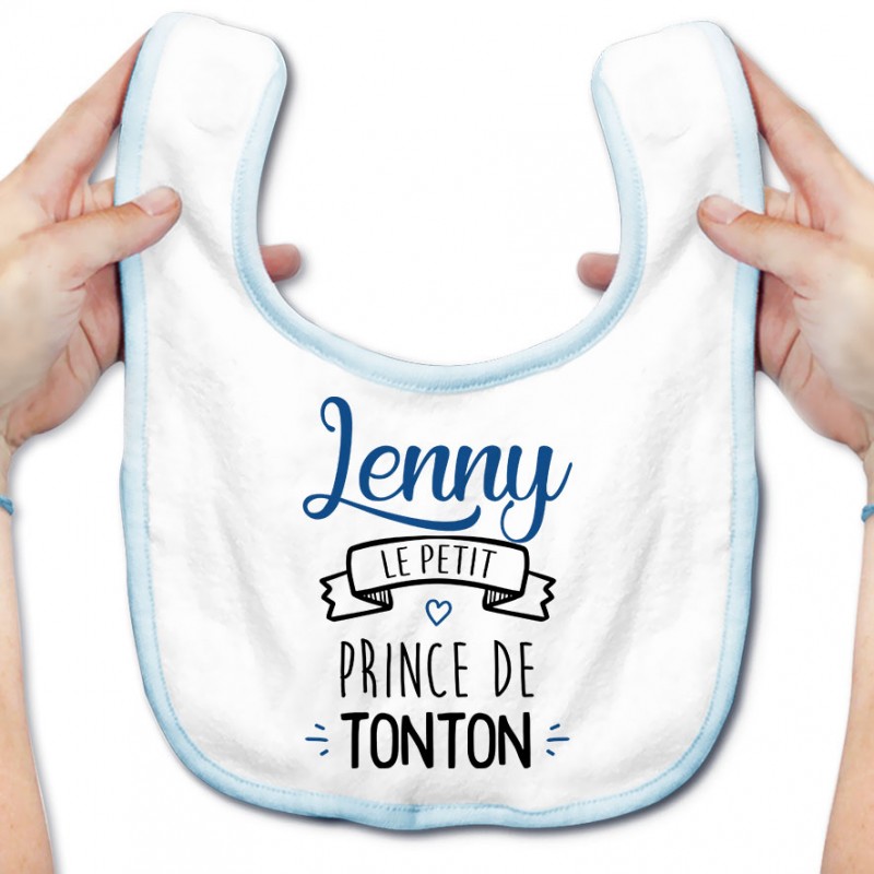 Bavoir bébé personnalisé " prénom " le petit prince de tonton Bavoir bébé personnalisé " prénom " le petit prince de tonton