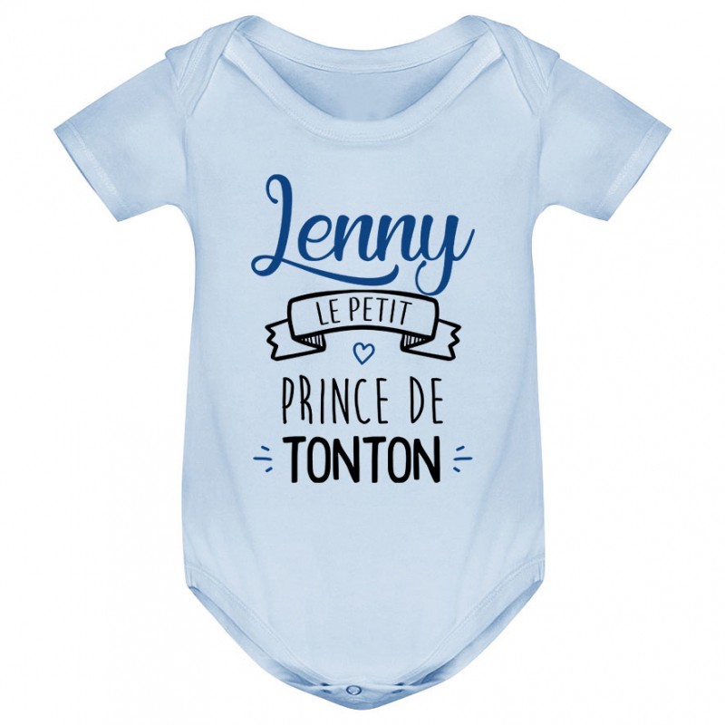 Body bébé personnalisé " prénom " le petit prince de tonton Body bébé personnalisé " prénom " le petit prince de tonton