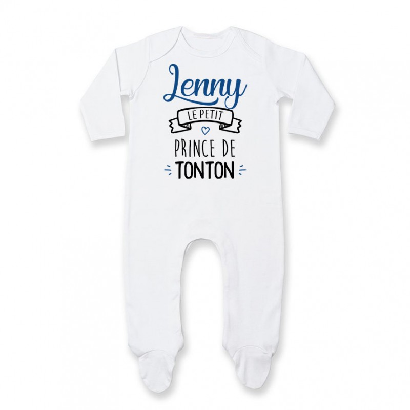 Pyjama bébé personnalisé " prénom " le petit prince de tonton Pyjama bébé personnalisé " prénom " le petit prince de tonton