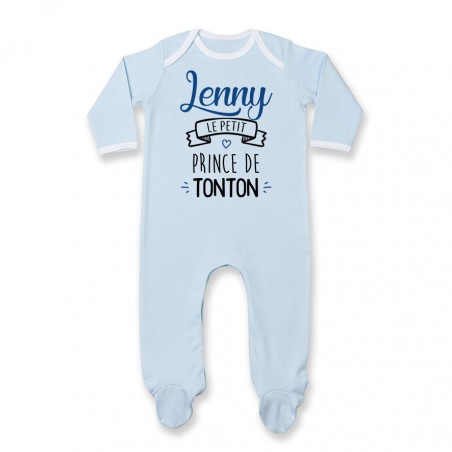 Pyjama bébé personnalisé " prénom " le petit prince de tonton