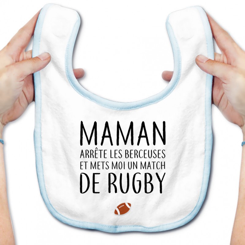 Bavoir bébé Match de rugby Bavoir bébé Match de rugby