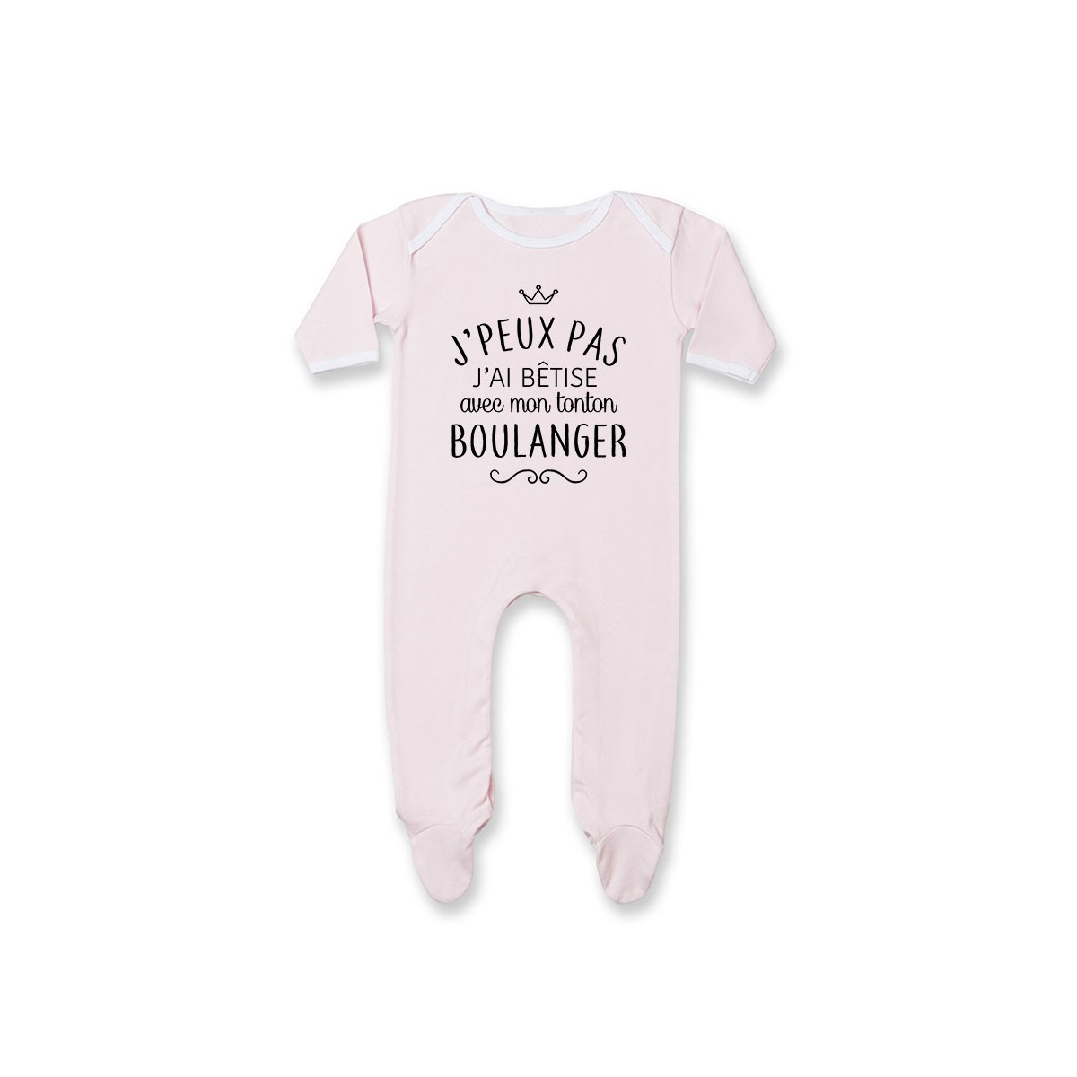 Pyjama bébé personnalisé J'peux pas j'ai bêtise avec mon tonton " métier "