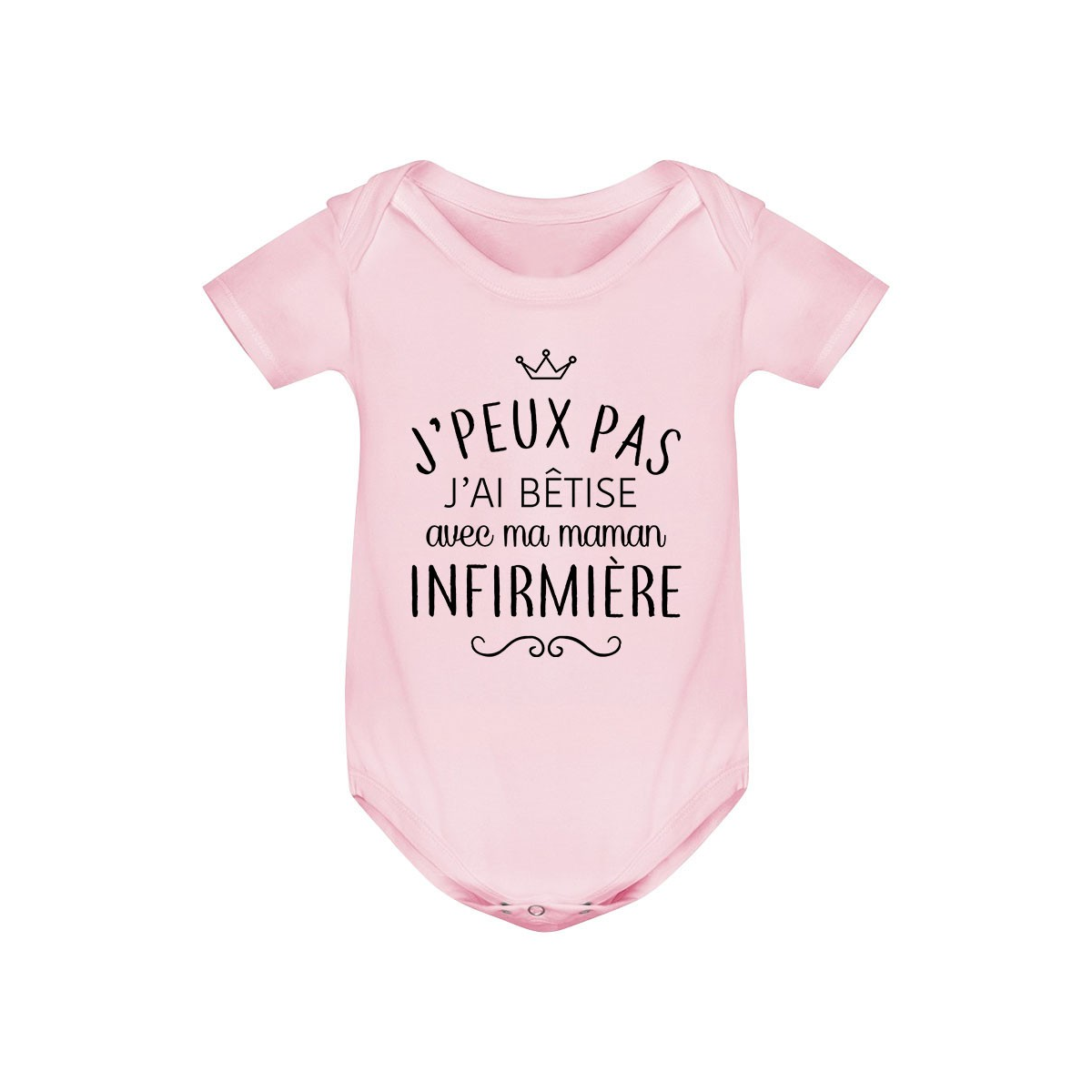 Body bébé personnalisé J'peux pas j'ai bêtise avec ma maman " métier "