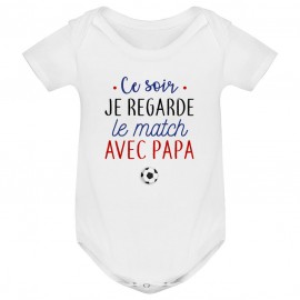 Body bébé Je regarde le foot avec papa