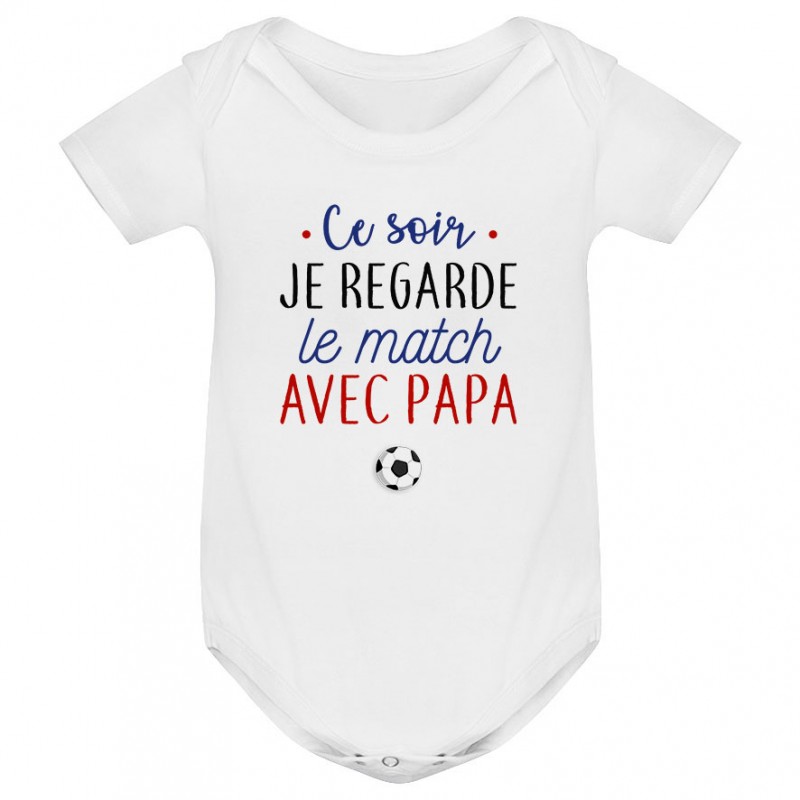 Body bébé Je regarde le foot avec papa