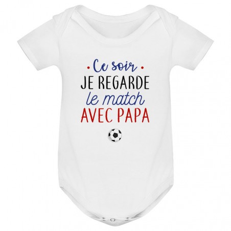 Body bébé Je regarde le foot avec papa