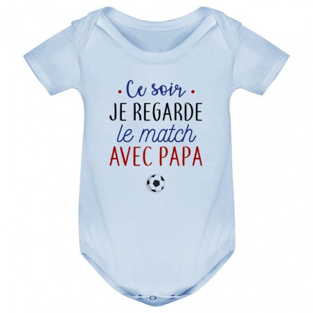 Body bébé Je regarde le foot avec papa