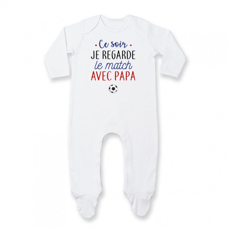 Pyjama bébé Je regarde le foot avec papa Pyjama bébé Je regarde le foot avec papa