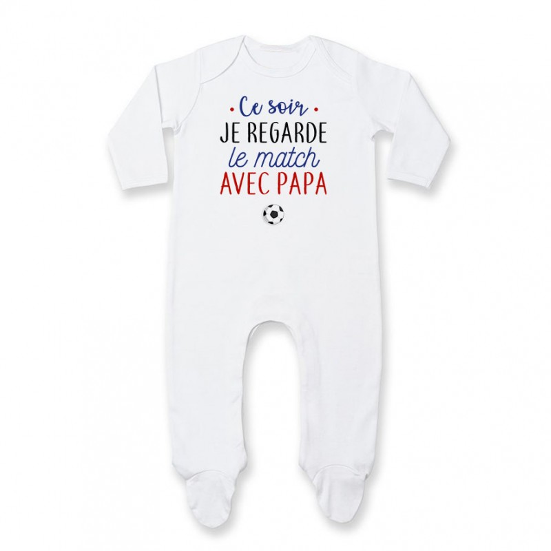 Pyjama bébé Je regarde le foot avec papa