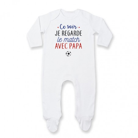 Pyjama bébé Je regarde le foot avec papa