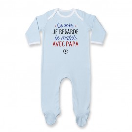 Pyjama bébé Je regarde le foot avec papa