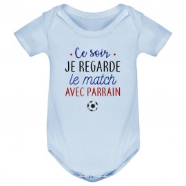 Body bébé Je regarde le foot avec parrain